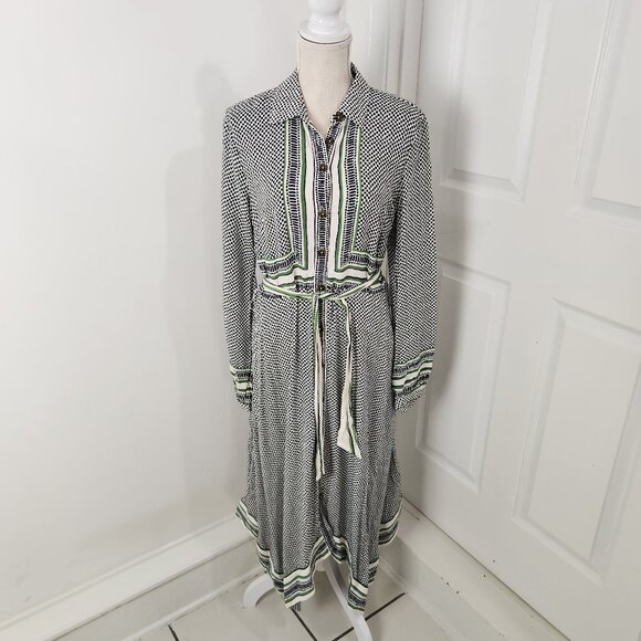 Maeve Dresses & Skirts - Maeve Anthropologie Dress Womens 12 Polka Dot Constantine Handkerchief Hem